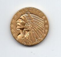 (2065) USA, 5 Dollar 1913, Indianer, Top stgl