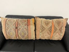 Paire de coussins Kilim anciens 80x50cm