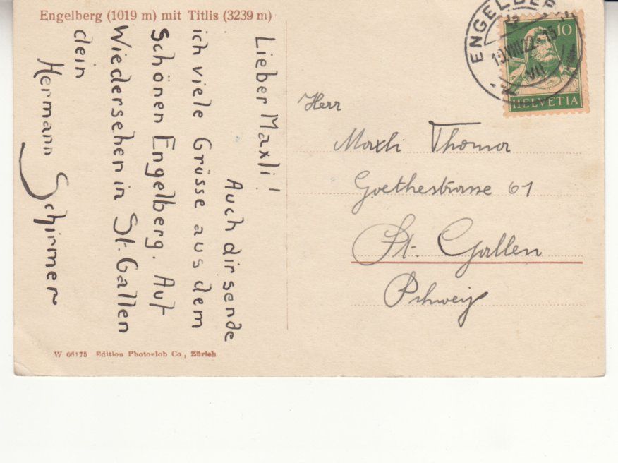 Ansichtskarten: Engelberg 1922 – Gebraucht aus Bürglen TG von StampGraf 1