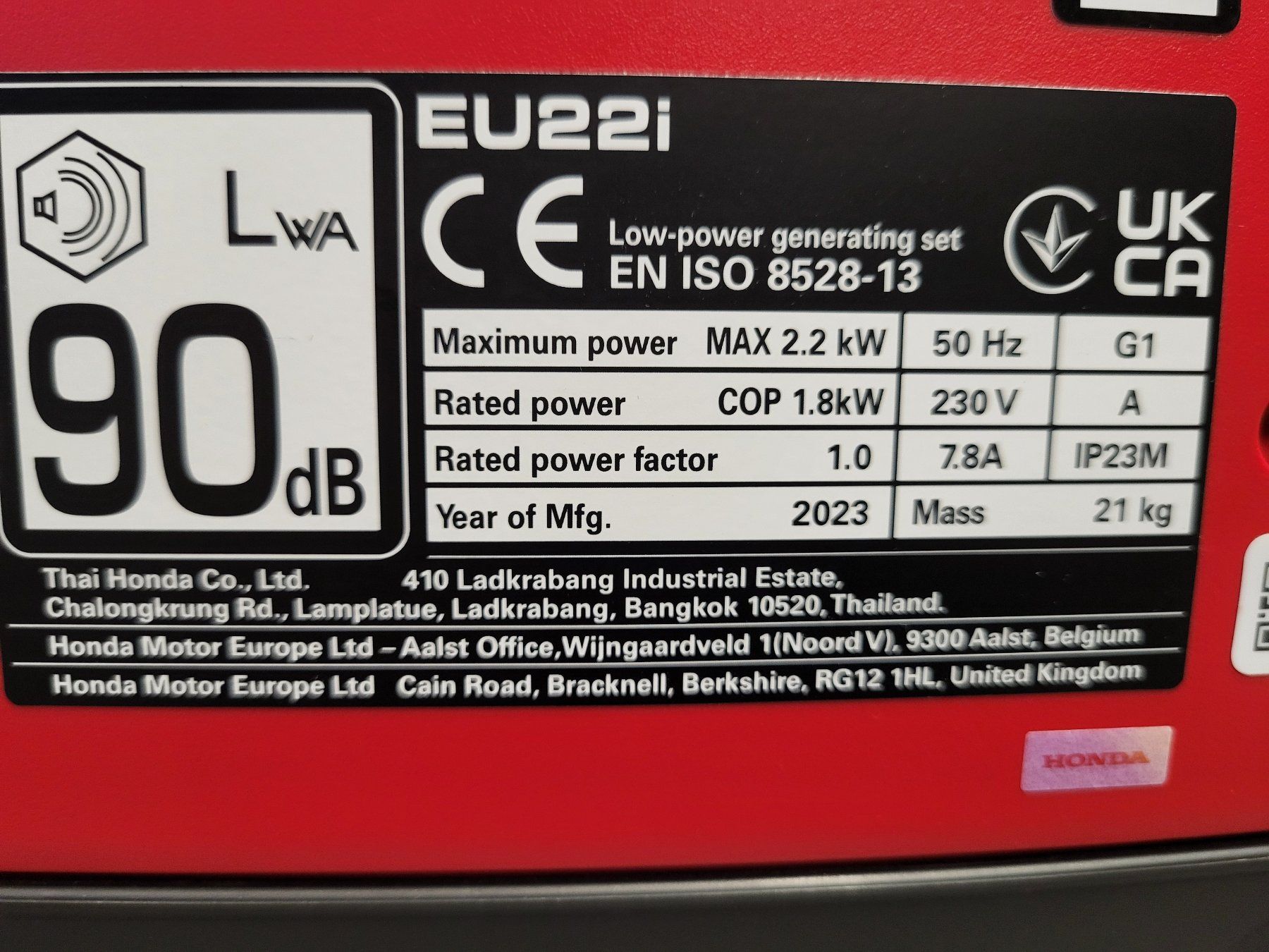 Honda Generatori di corrente: Honda Generator EU22i – Nuovo e nell'imballaggio originale da Ilanz venduto da garageallenspach 2