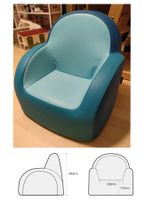 Kindersessel / blaues Sofa von Dwinguler