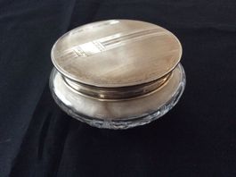 Dose Glas Silber 800 925