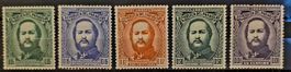 Paraguay 1924 Mariscal Solano Lopez 5 Werte Satz MLH*