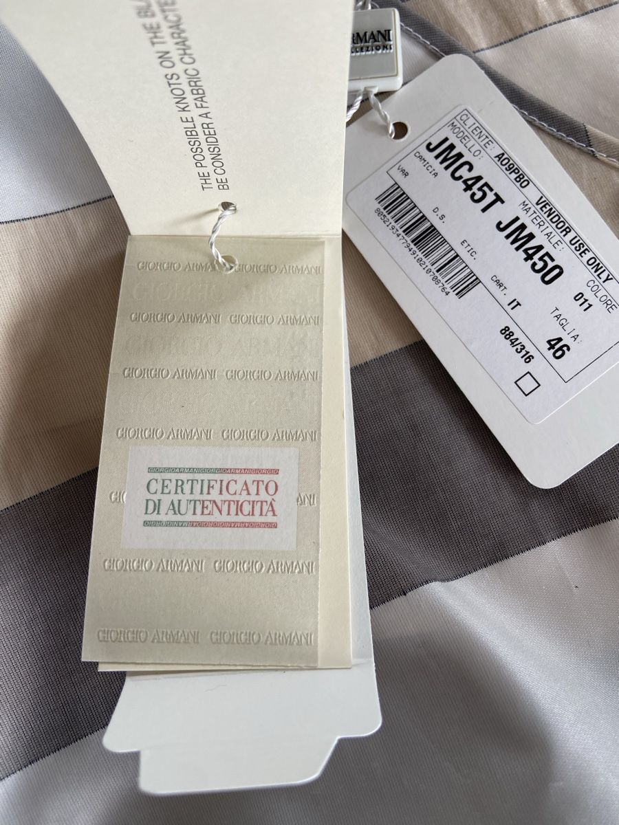 Armani Camicette: Camicia Giorgio Armani Collezioni Mis 46 IT – Nuovo e nell'imballaggio originale da Davesco-Soragno venduto da dvf_7h6d 4