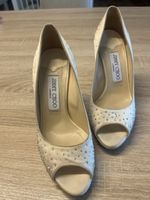Jimmy Choo Peeptoe Pumps mit Edelsteinen Grösse 36