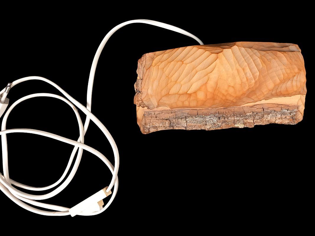 Lampen: Holzlampe mit Kristall – Gebraucht aus Hünenberg von Restwert_Zug 3