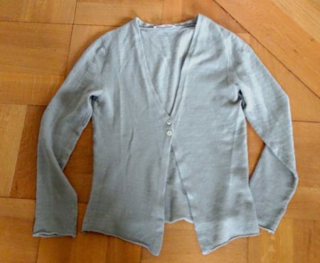 Graue Cashmere-Strickjacke Christiano Fissore