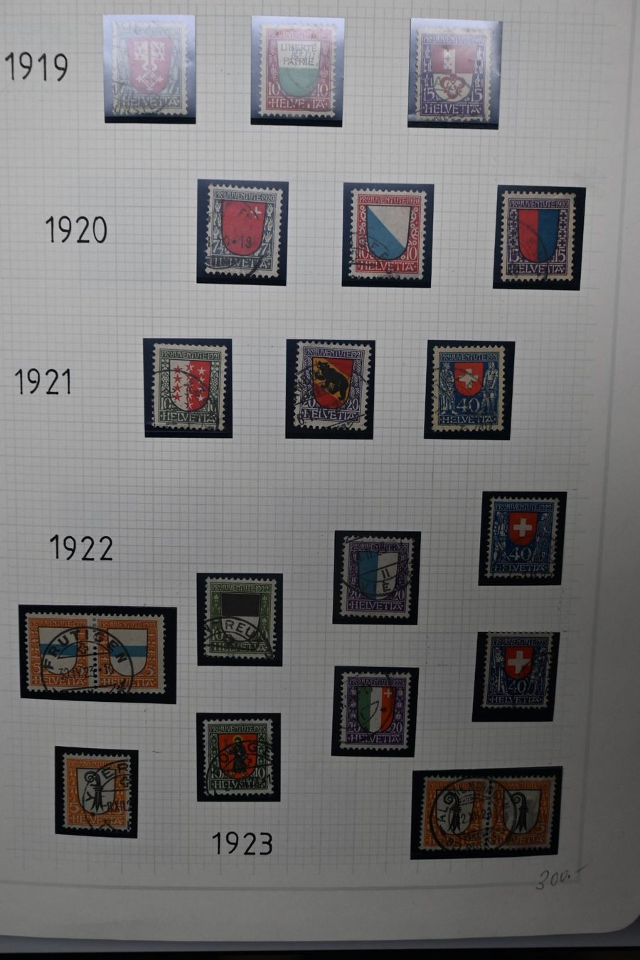 Tutti i francobolli: 1 Sammlung Pro Juventute 1913 - 2007 - Einzelwerte/Viererbl. – Usato da Steffisburg venduto da Charlamov 1