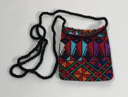 Porte-monnaie multicolore à bandoulière 12 x 15 cm