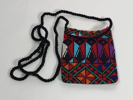 Porte-monnaie multicolore à bandoulière 12 x 15 cm