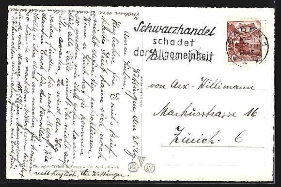 Cartoline postali: Wettingen, Totalansicht mit Strasse aus  – Usato da Berlin venduto da bartko-reher 1