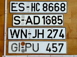 4 Autonummern wahrscheinlich Deutschland