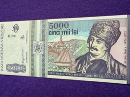 Nr. 238 - Romania 1993 - Rumänien 5000 Lei UNC - Avram Iancu
