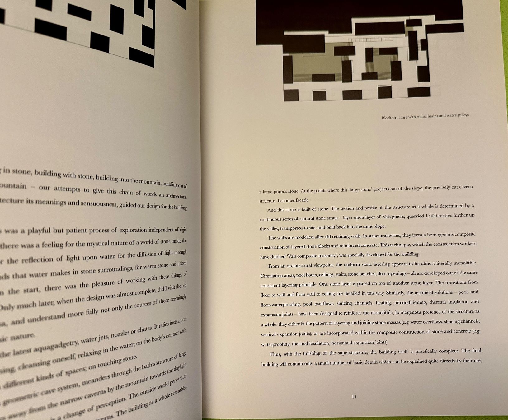 Libri: Peter Zumthor: Thermal Bath at Vals. 1996 – Usato da Zürich venduto da allp 3