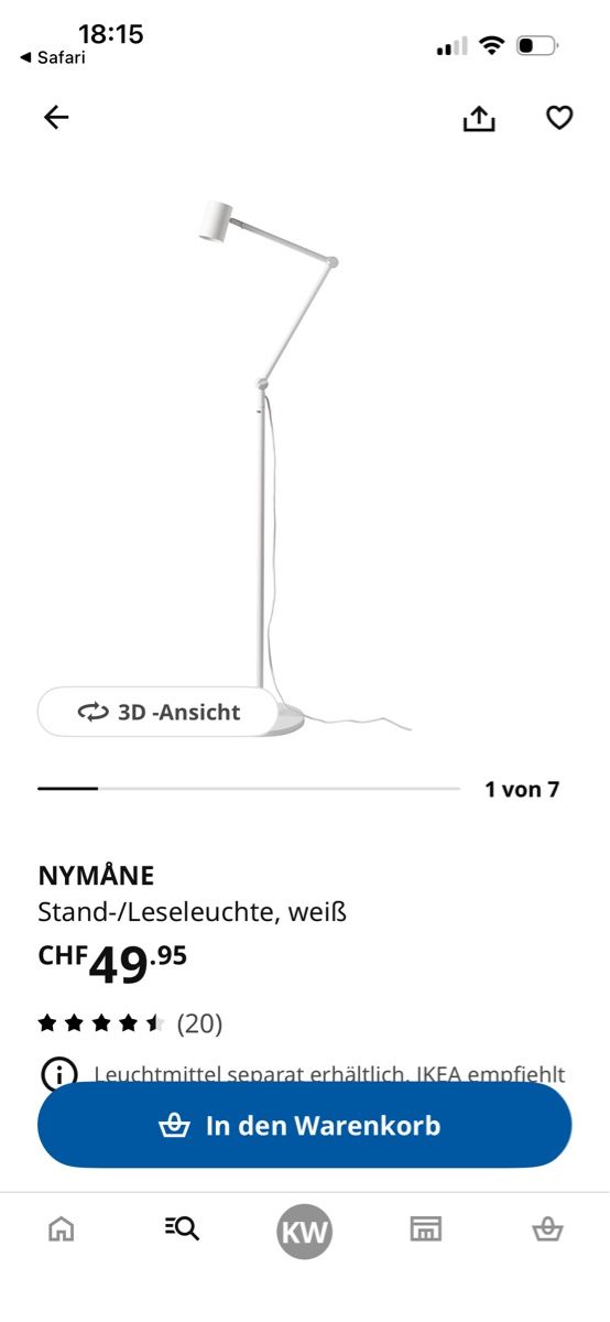 Ikea Lampen: Ikea Stehlampe – Gebraucht aus Visp von Raegubogu