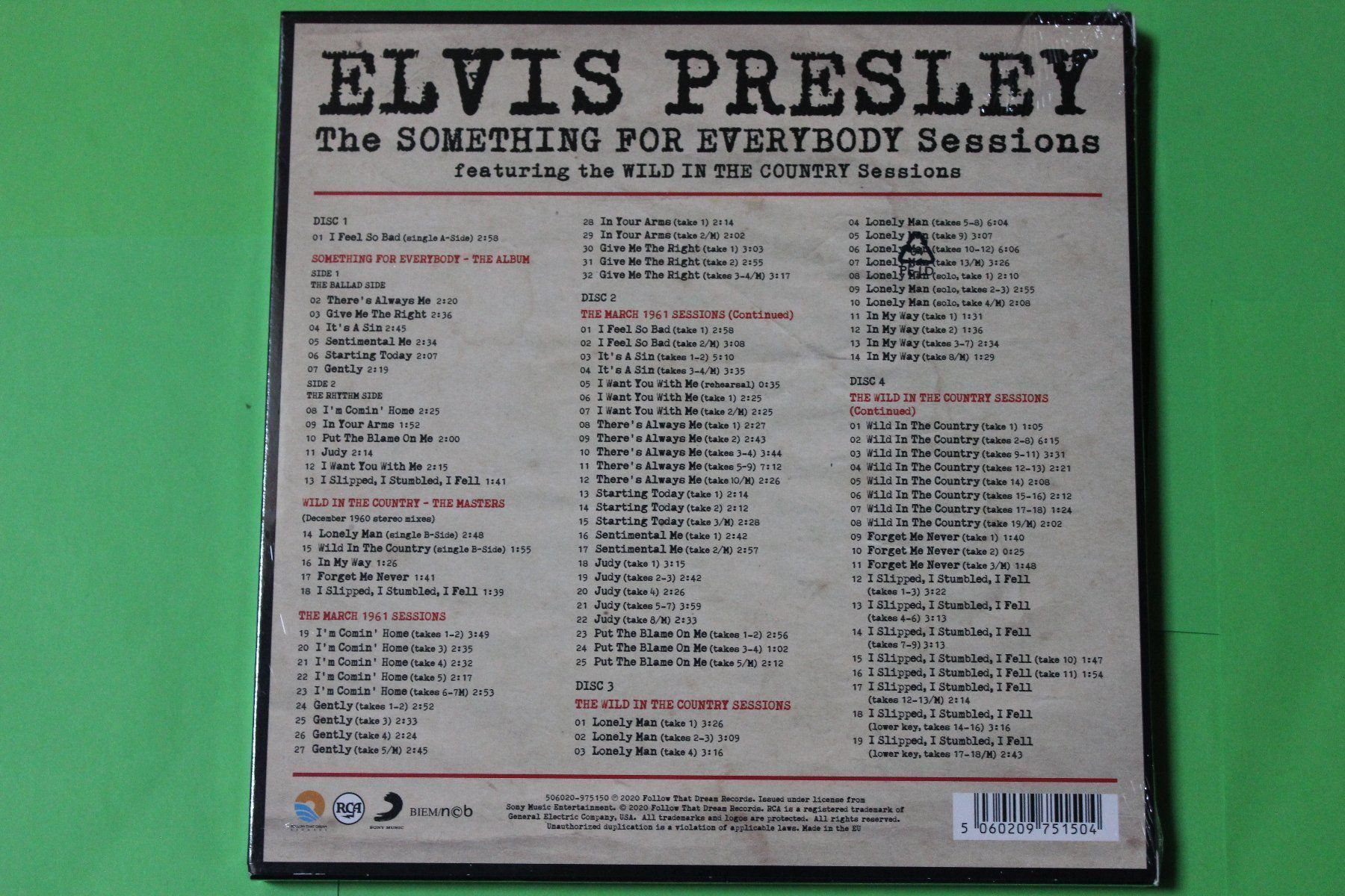 CDs: Elvis Presley - Something for everybody Sessions 4CD FTD OVP – Neu und originalverpackt aus Tübach von JamesStone 4