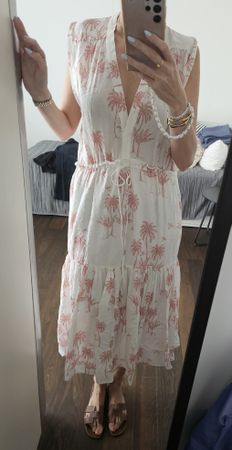 H&M Desmond & Dempsey Palmenkleid Gr. S Sommerkleid luftig