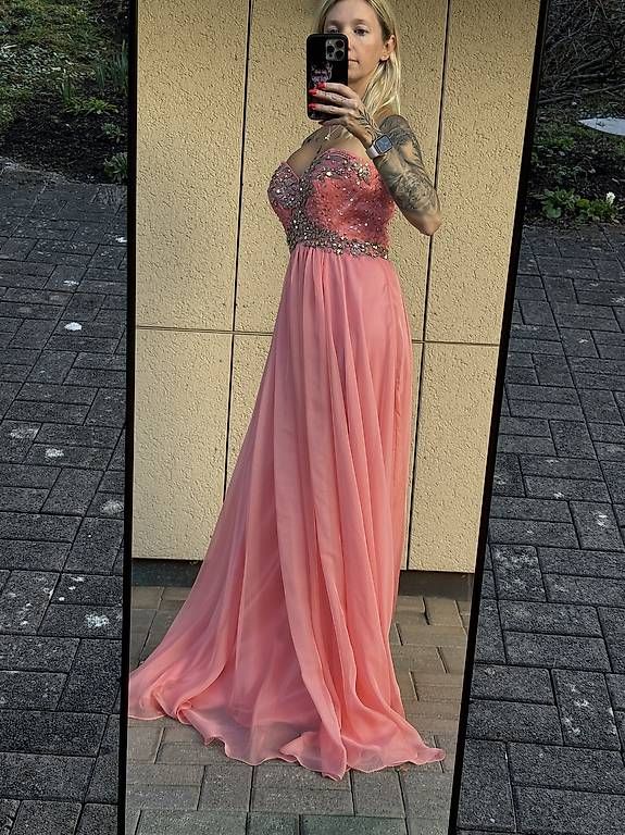 Vestiti: Abendkleid koralle Grösse S neu – Nuovo e nell'imballaggio originale da Appenzell venduto da mir_rqn6 3