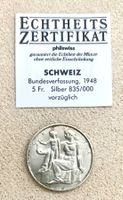 1 Gedenkmünze Silber (835), Bundesverfassung, 5Fr., 1948