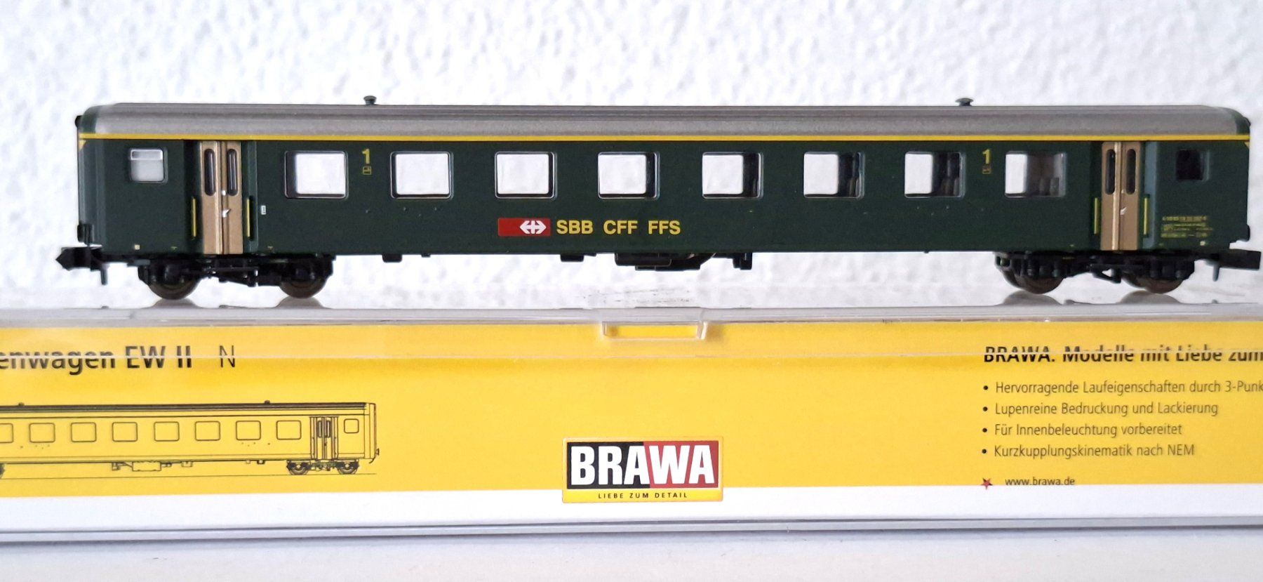 Brawa Modelleisenbahnen: Brawa SBB EW II A 65222 – Gebraucht aus Biberist von Ntrains