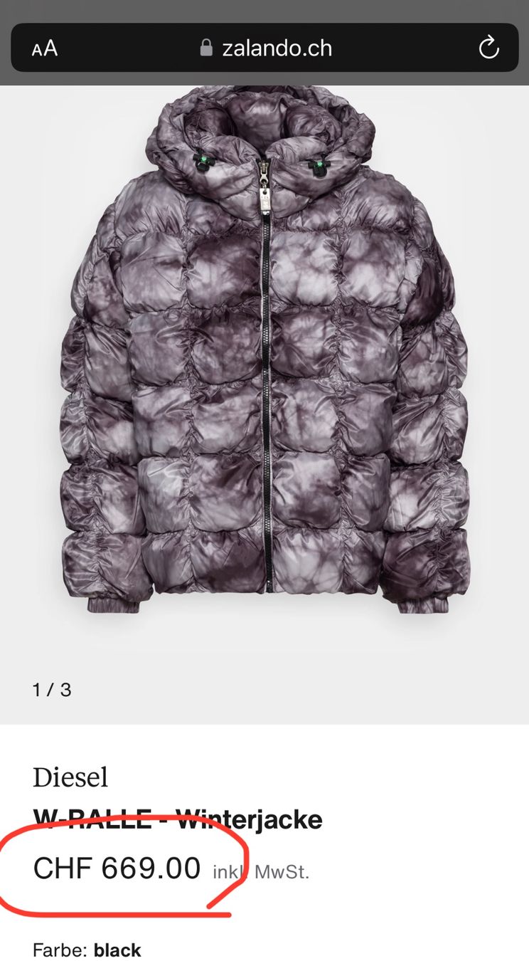 Diesel Giacche: Diesel Tie Dye Oversized Puffer / Y/Project – Nuovo (secondo la descrizione) da Kaltbrunn venduto da LuxShop 2