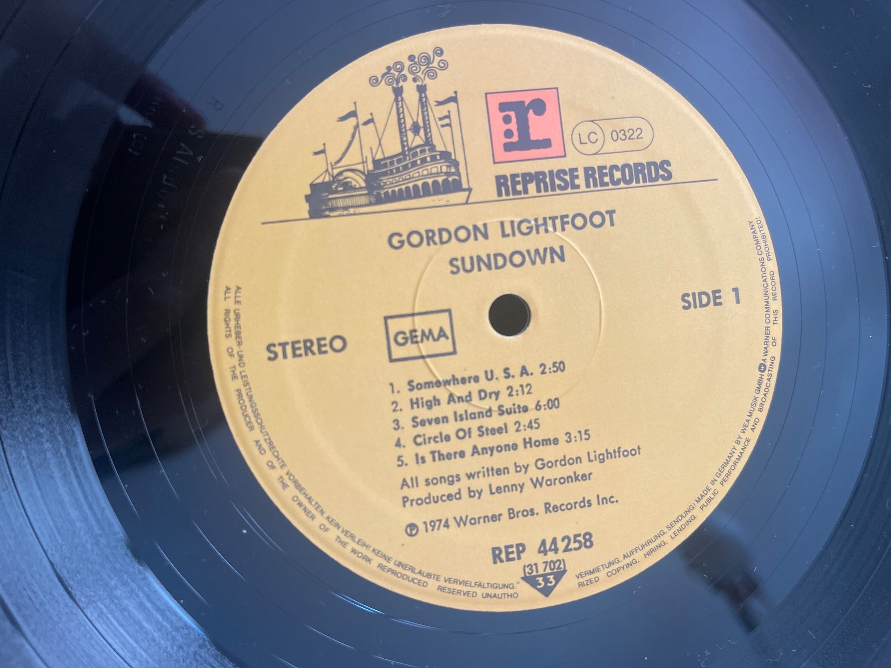 Dischi in vinile: A853/Gordon Lightfoot Sundown – Usato da Frutigen venduto da Philippe_jsp 2