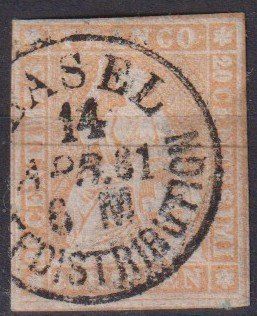 Tutti i francobolli: TOP Strubel 25 mit Ortsstempel BASEL +++ – Usato da Samnaun-Compatsch venduto da Muckimu