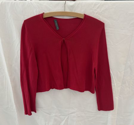 Cardigan corto rosso/fucsia, taglia S