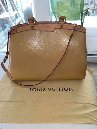 Sac Louis Vuitton Vernis Cuir Jaune Beige