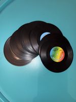 Diverse Schallplatten Untersetzer Set - Vintage Design!