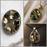 Pyrit-Doppelcabochon 27x35mm, Ulyanovsk, Simbirtsit, Unikat