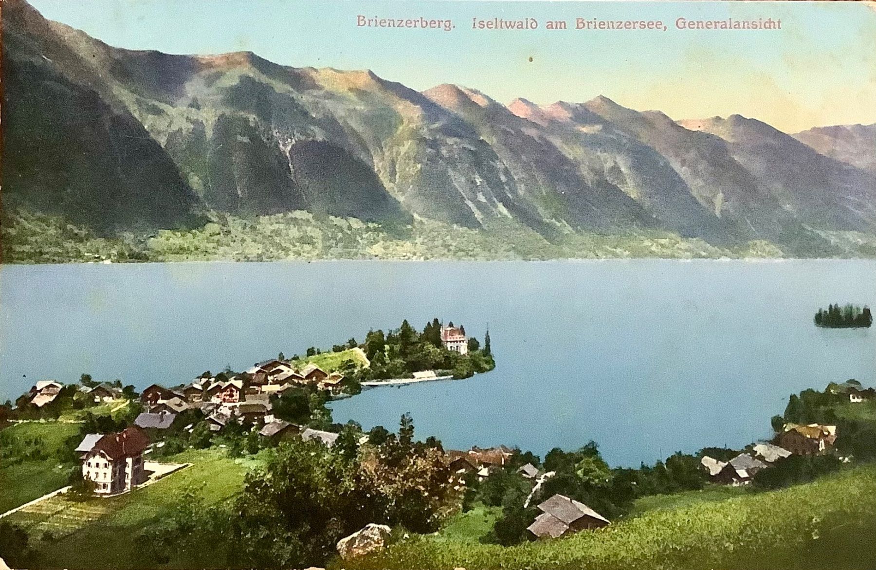 Cartoline postali: BRIENZERBERG - Iseltwald am Brienzersee - Generalansicht – Usato da Root venduto da ENGLAND-TREASURES 1