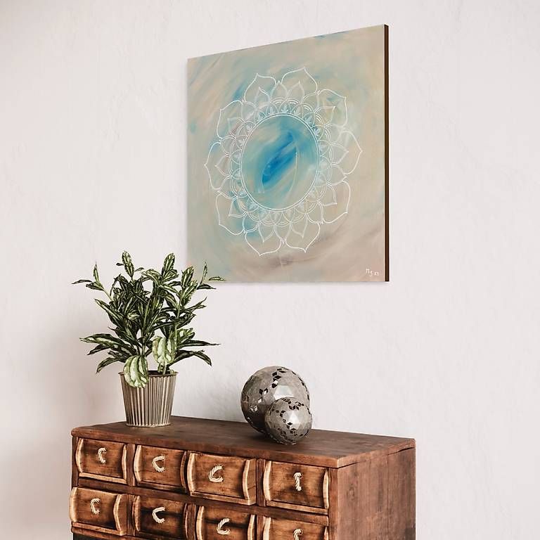 Dipinti: 60x60cm Bild Mandala "Lifeforce" – Nuovo e nell'imballaggio originale da Urdorf venduto da manuela4 3