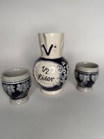 Wein Karaffe 2 Becher Marzi & Remy Keramik 60er Retro Krug