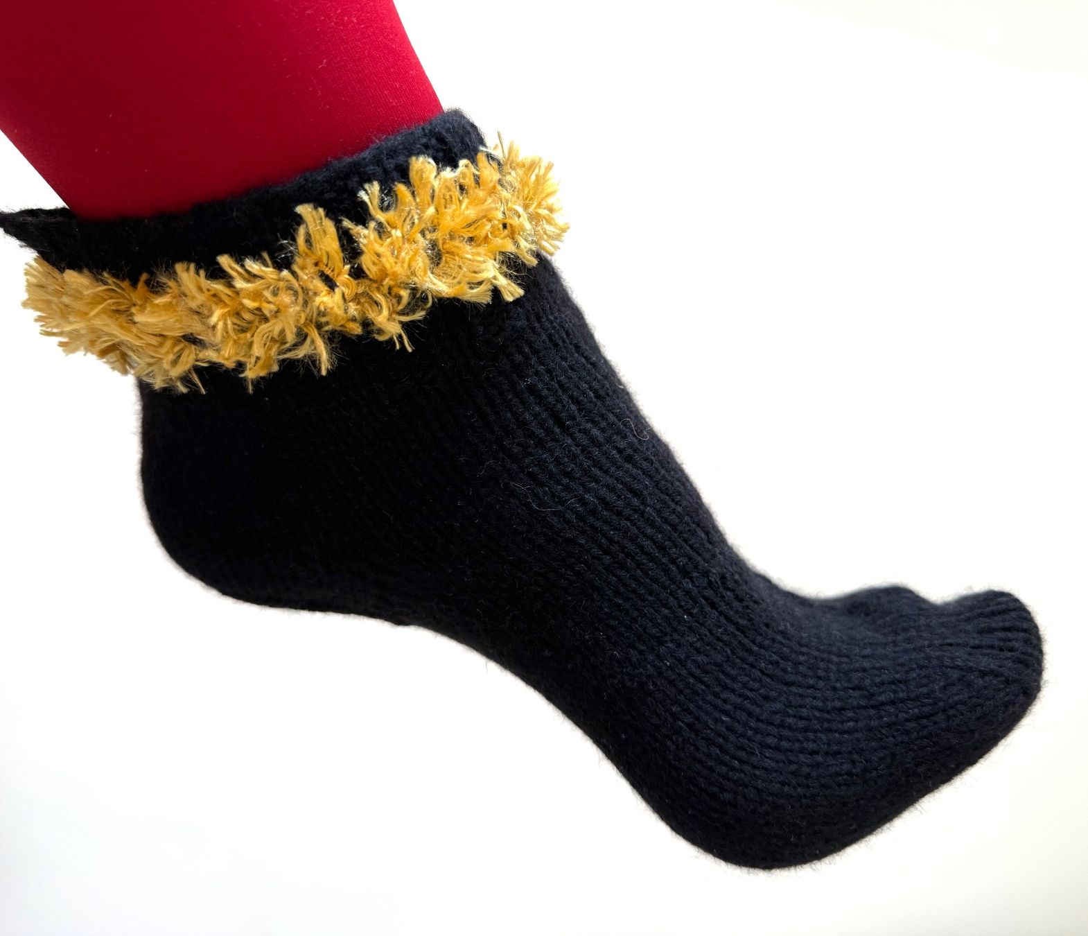 Socken: Cashmere 100%, Hand Made Knitted Socks Black – Neu und originalverpackt aus Lugano von Luswre 1