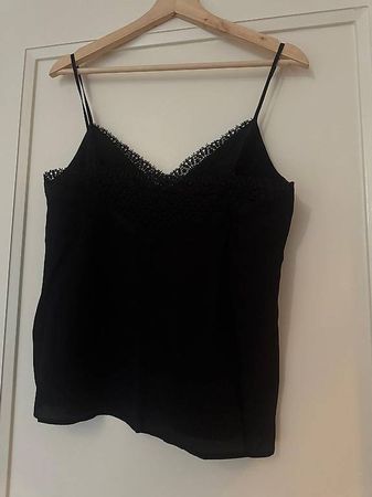 Caraco noir en soie - The Kooples - Taille 1