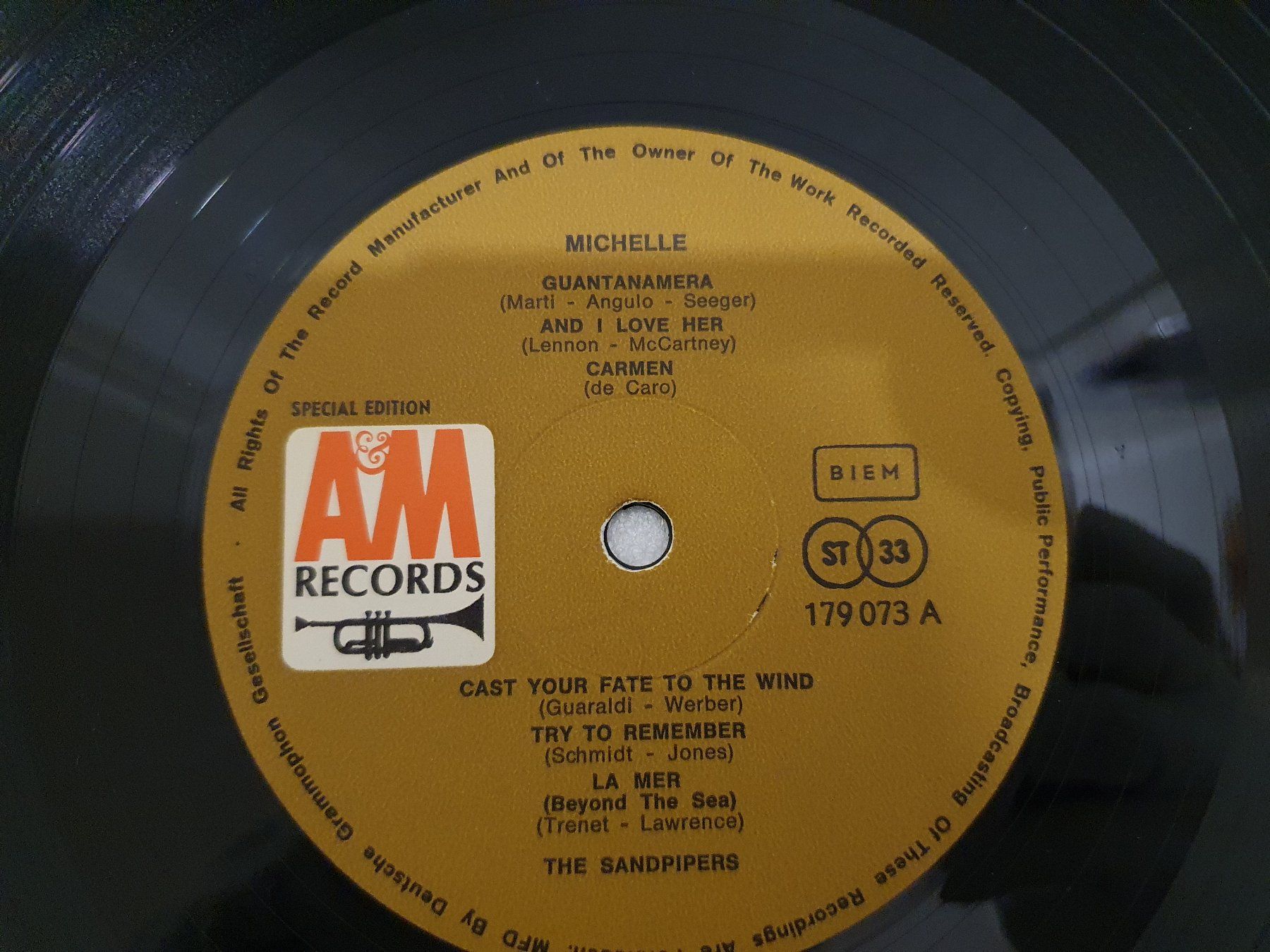 Dischi in vinile: The Sandpipers – Michelle – Usato da Uster venduto da Vinyl-Leidenschaft 3