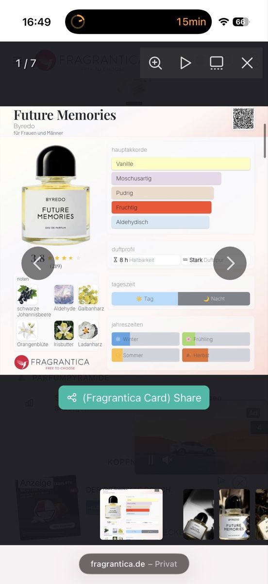Byredo Parfums & Eau de Toilette: Byredo Future Memories , 2 ml – D'occasion à Sursee par nst_czk2 2