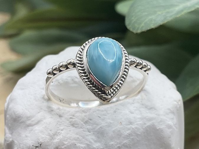 Anelli: Larimar Ring in Sterlingsilber, Gr. 55 – Nuovo (secondo la descrizione) da luzern venduto da Alpendorf1 4