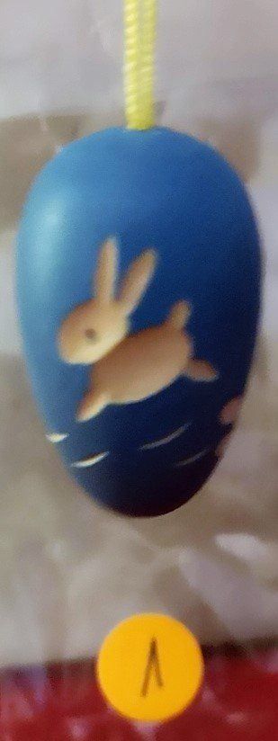 Statuette: Ostern Holzei blau (1) – Nuovo (secondo la descrizione) da Lutzenberg venduto da Truhe 3