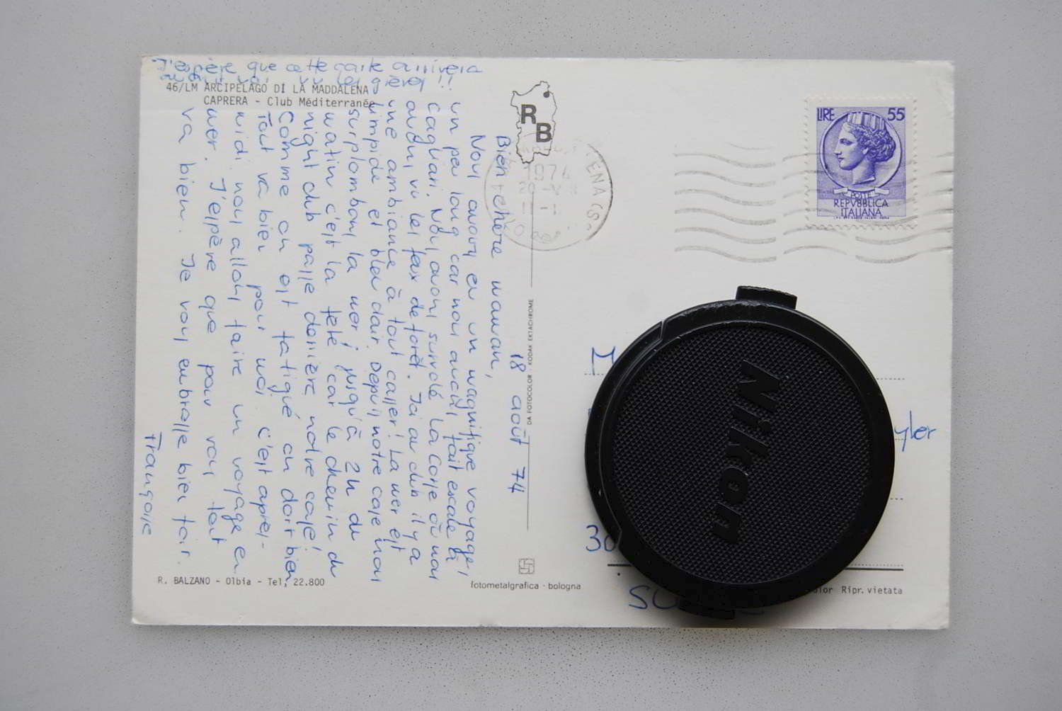 Ansichtskarten: AK Arcipelago di Maddalena Caprera 1974 – Gebraucht aus Rüfenacht BE von Toro06 1