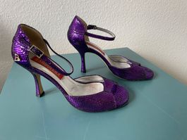 Tangoschuhe; Violette Tansschuhe 37, np 240