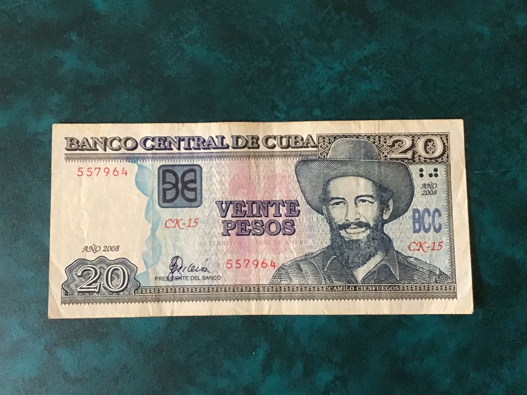 Billets de banque: Kuba 20 Pesos, 2008 – D'occasion à Urtenen-Schönbühl par absolut08