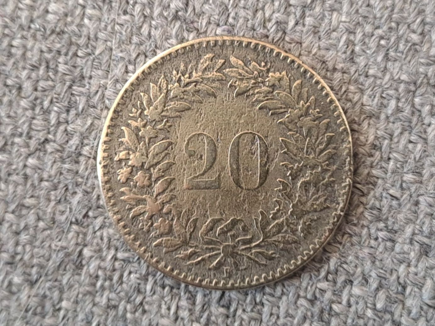 Tutti le monete: Pièce 20 centimes Suisse 1858 – Usato da LAUSANNE venduto da KWEW 1