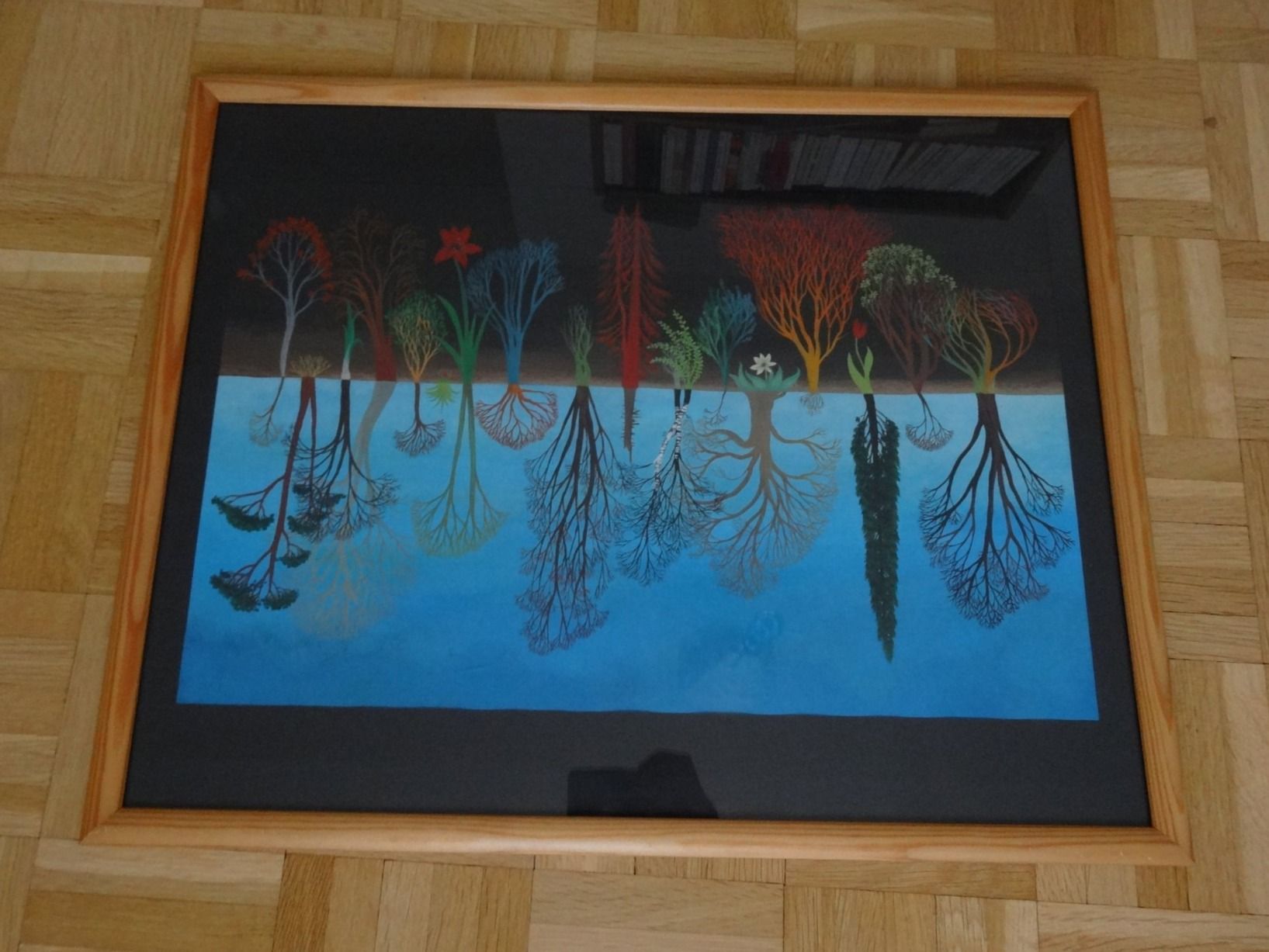 Dipinti: Tableau Barbara Muller  Arbre réversible   50 x 40 CM – Usato da Romanel-sur-Lausanne venduto da Swift13 1