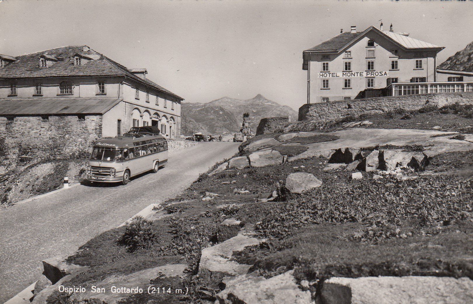 Cartes postales: Hotelpoststempel auf Ansichtskarte "Ospizio San Gottardo" – D'occasion à Rheinfelden par ricci62