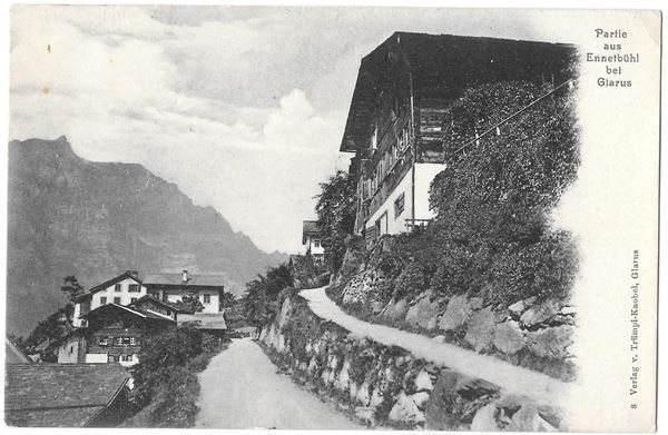 Cartoline postali: Ennetbühl bei Glarus Teilpartie – Usato da Olten venduto da clotaldi