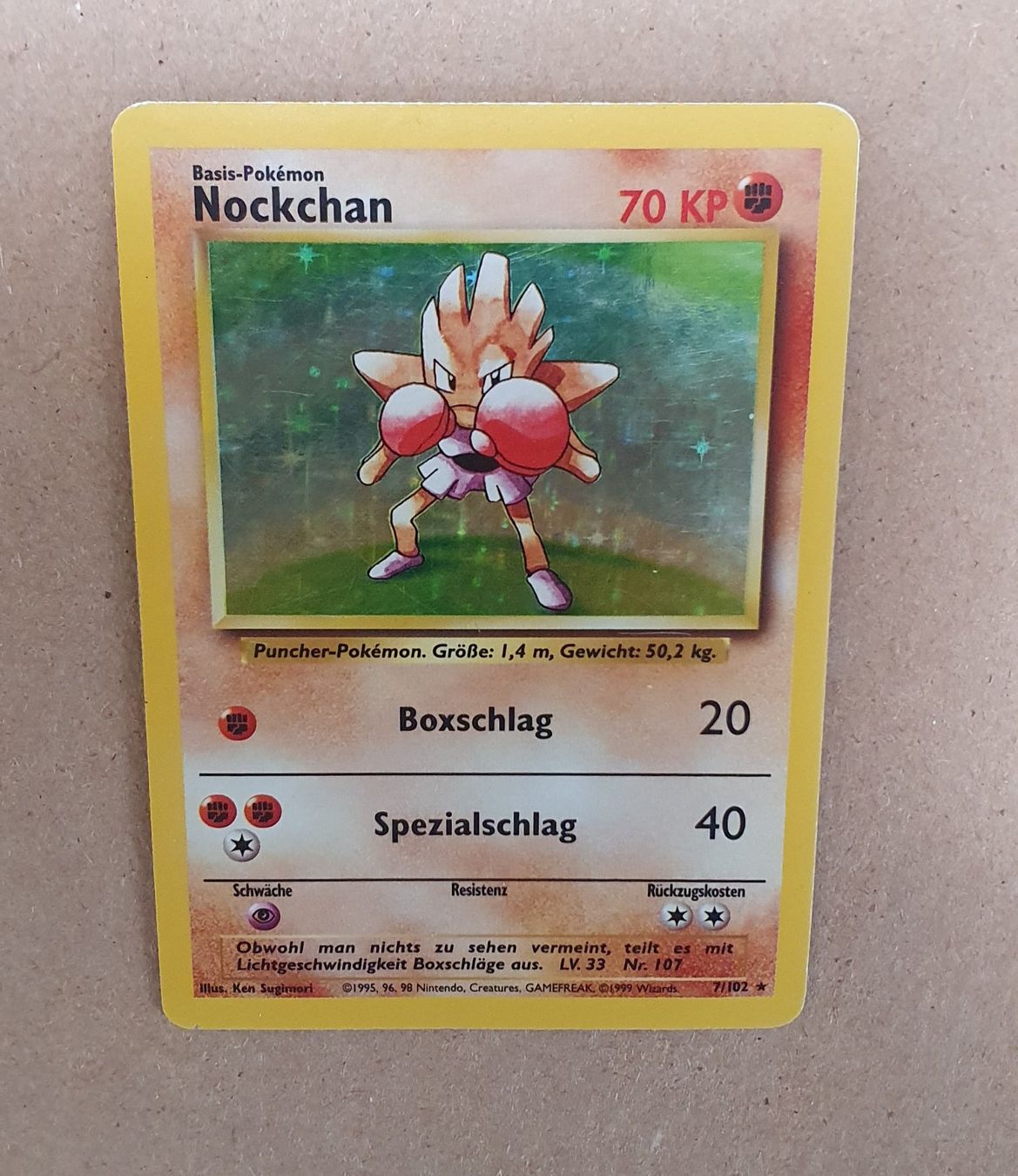 Pokémonkarte Nockchan Holo 7/102 *, DE, 1999 (Gebraucht) in Jona für ...