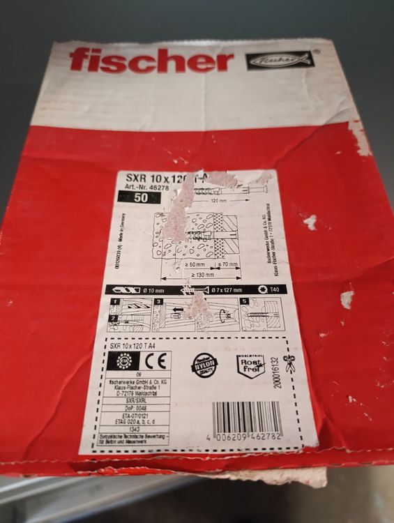 Fischer SXR 10 X 120 FUS Constructie Plug 120 Mm 10 Mm 046332 50 Stuk(s