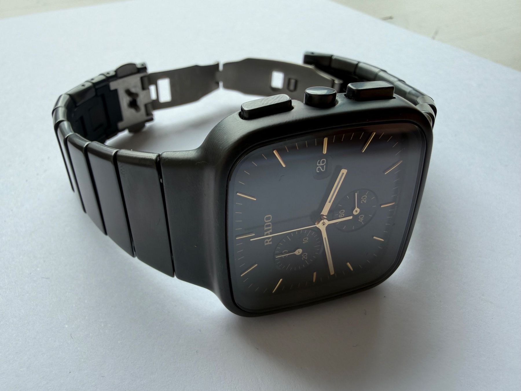 Rado Orologi: Rado r5.5 Jasper Morrison Ceramic Chronograph schwarz – Usato da Basel venduto da yamot 7